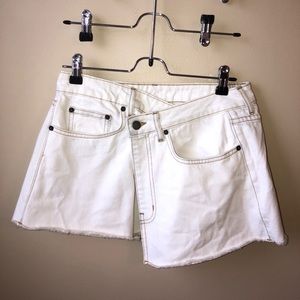 White skirt with beige stitching from LF